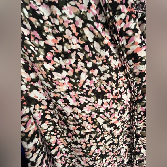 Apt. 9 Black/Pink/White Floral V-neck Tank - EUC - Picture 7 of 14